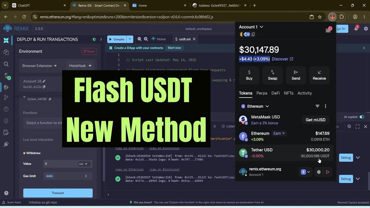 Create Flash USDT New Method | Full Tutorial