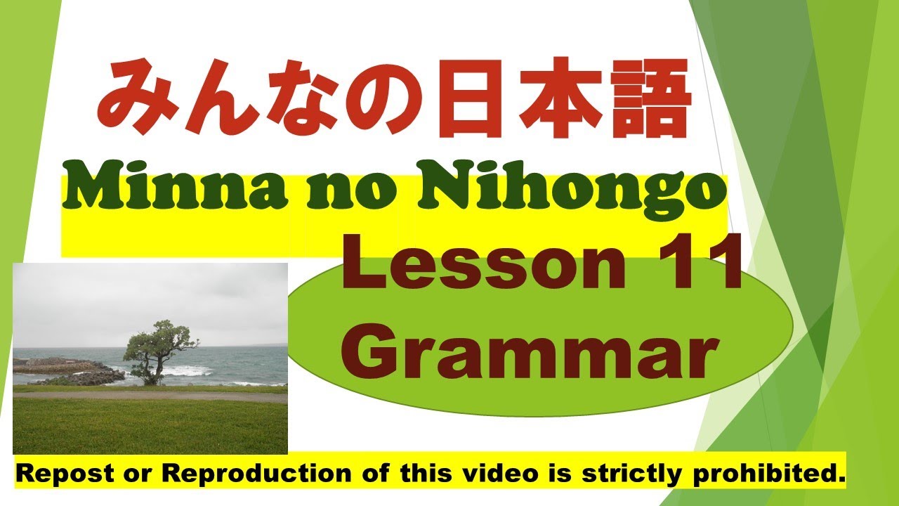 Minna no Nihongo Lesson 11 Grammar