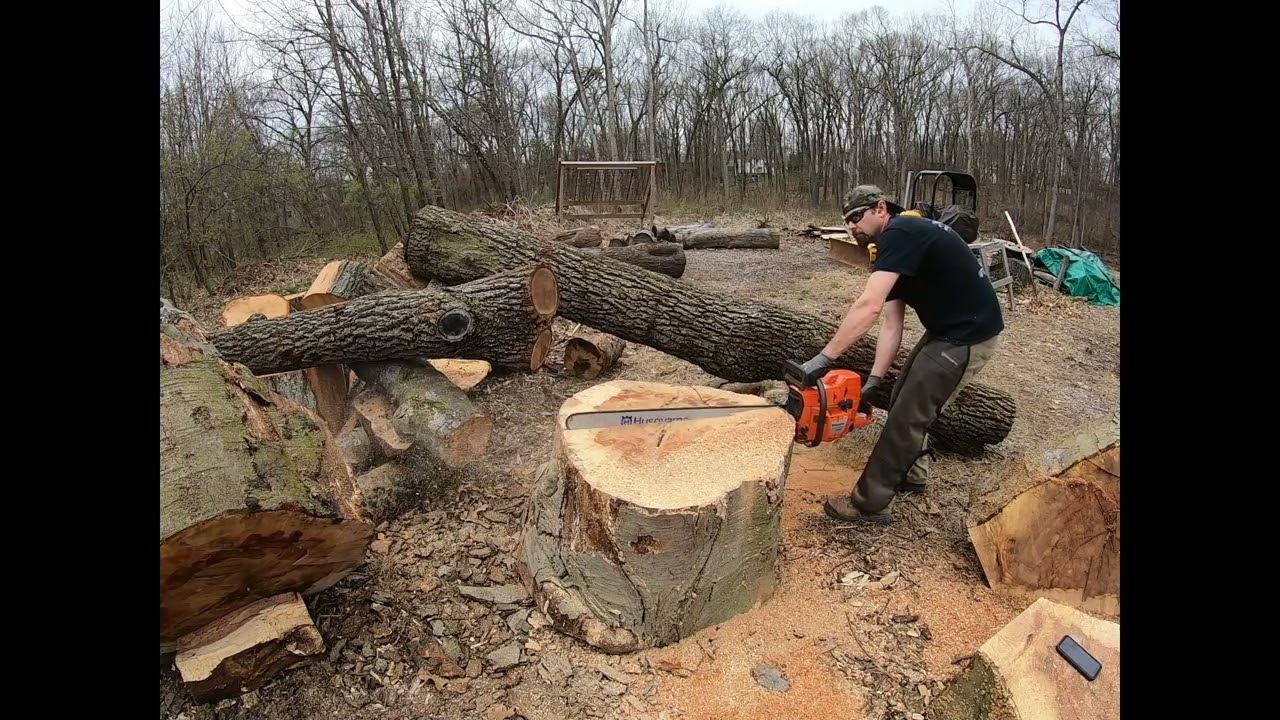 How I process BIG firewood rounds!