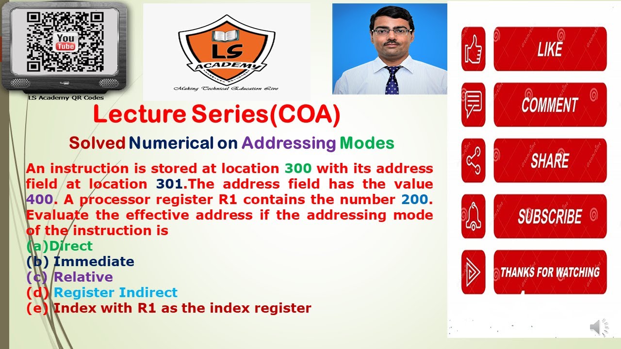 AKTU EXAM |COA KCS302 | Numerical  on Addressing Modes(Important) |addressing modes