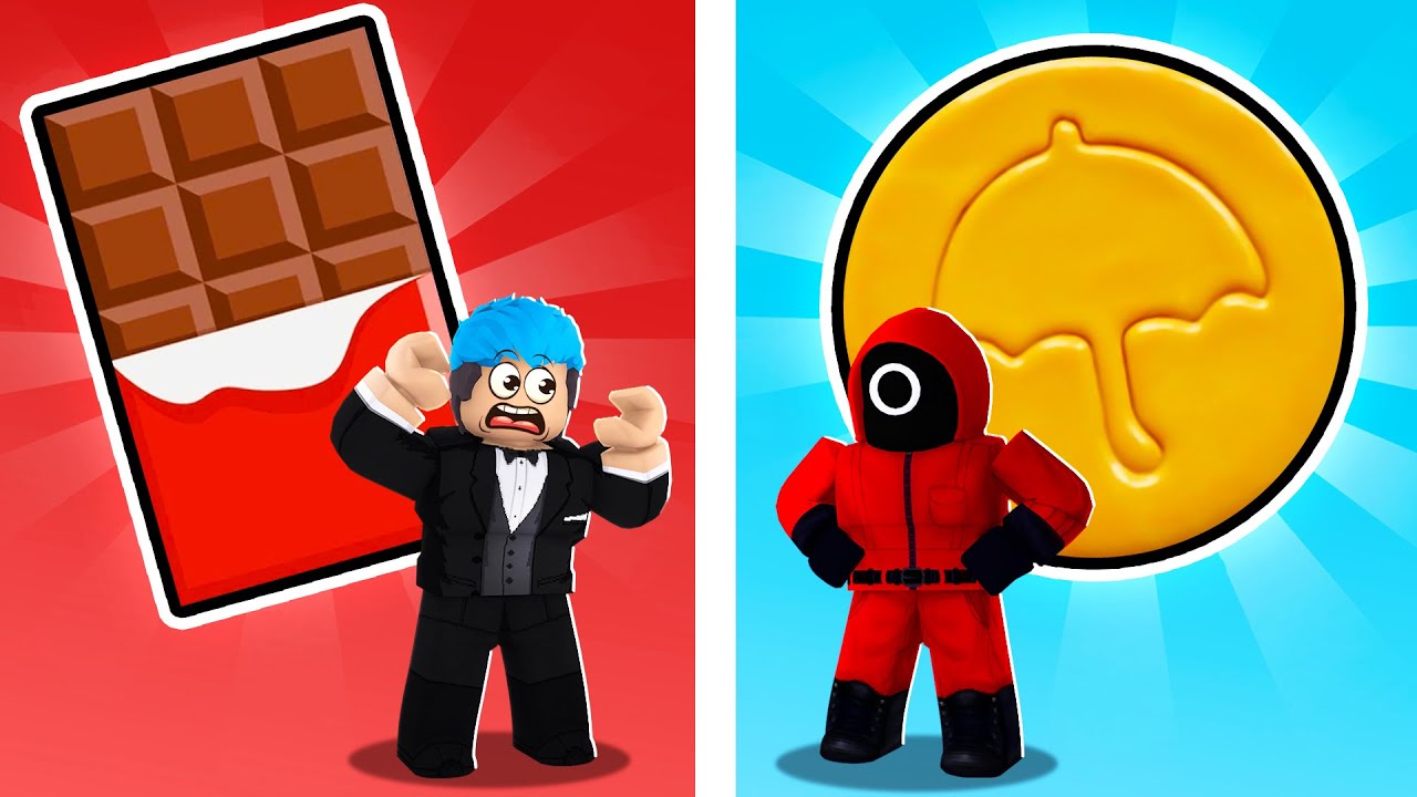 SQUID GAME COOKIE O CHOCOLATE | Roblox | Which Food is Better