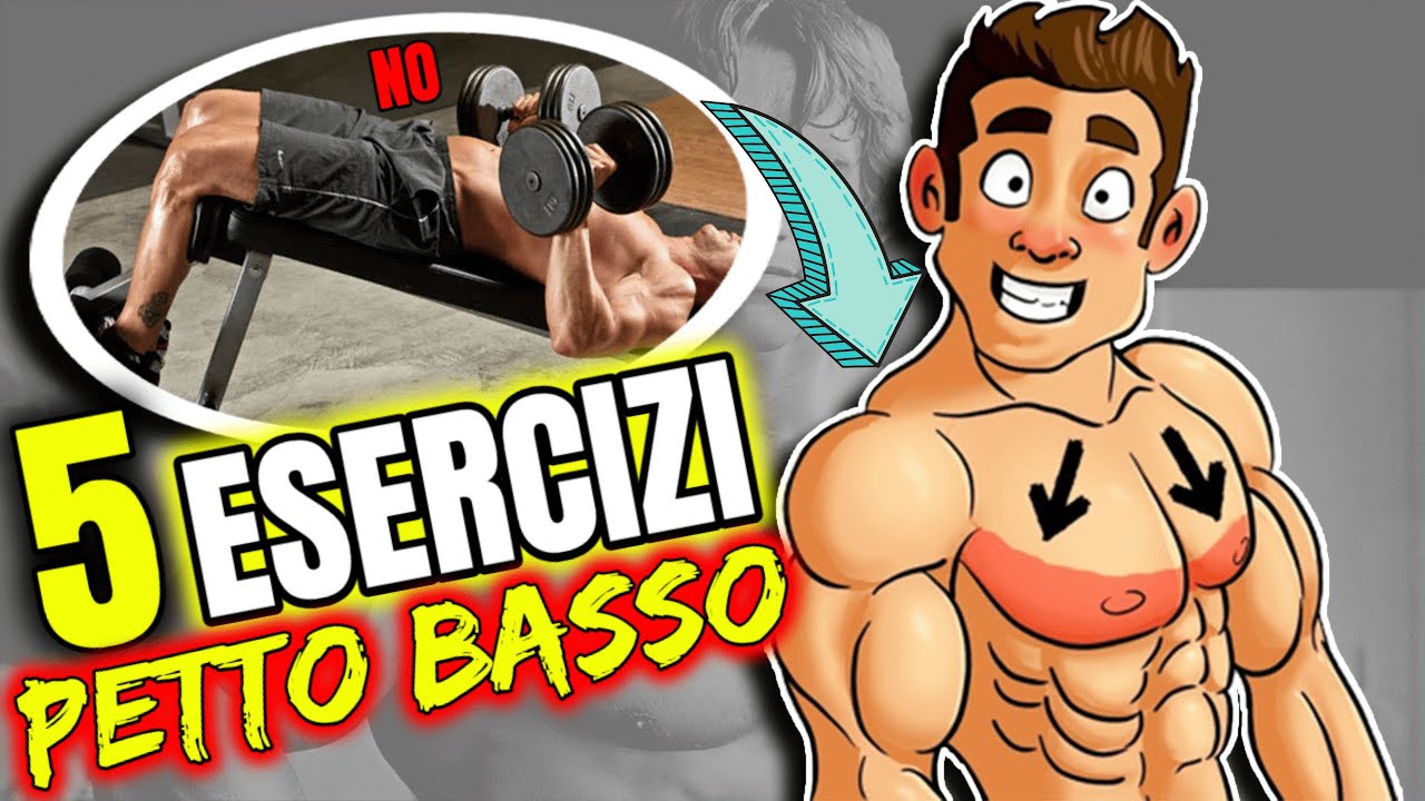PETTO BASSO - Top 5 ESERCIZI per Far ESPLODERE i PETTORALI BASSI - Palestra e Casa