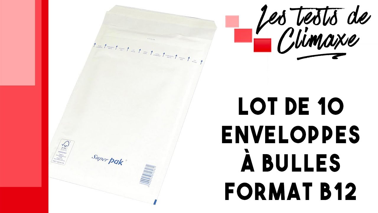 Test d'un lot de 10 enveloppes &agrave; bulles en papier format B12