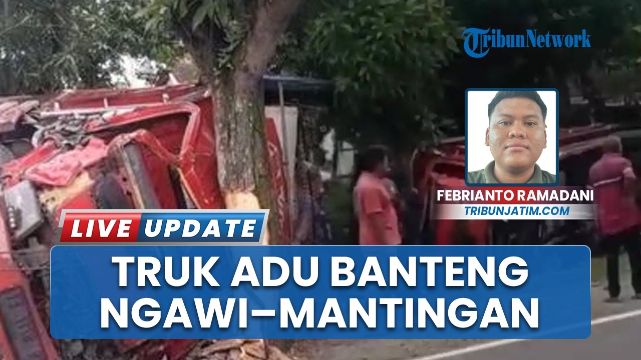 2 Truk Tabrakan di Jalan Raya Ngawi–Mantingan, 5 Luka luka