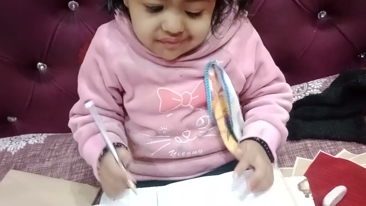Yashika writes क से न #cuteyashika #education #cute