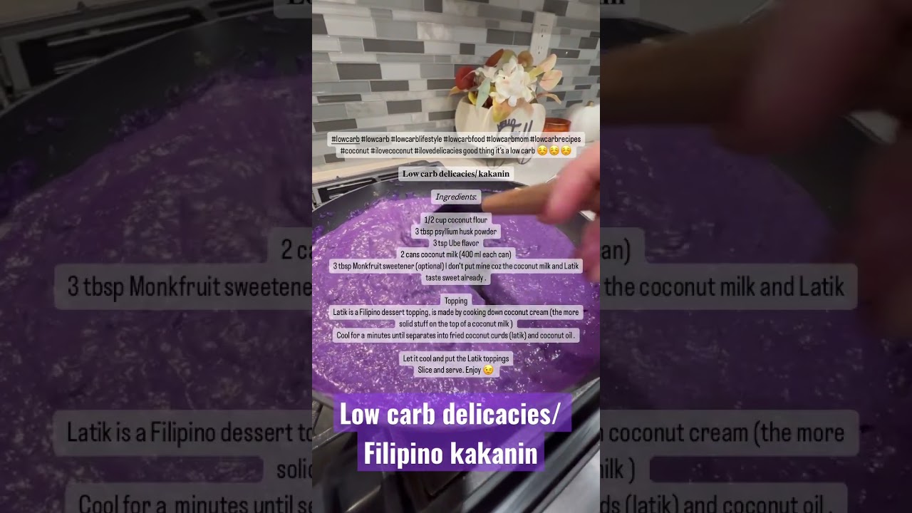 So easy LOW CARB UBE KAKANIN  