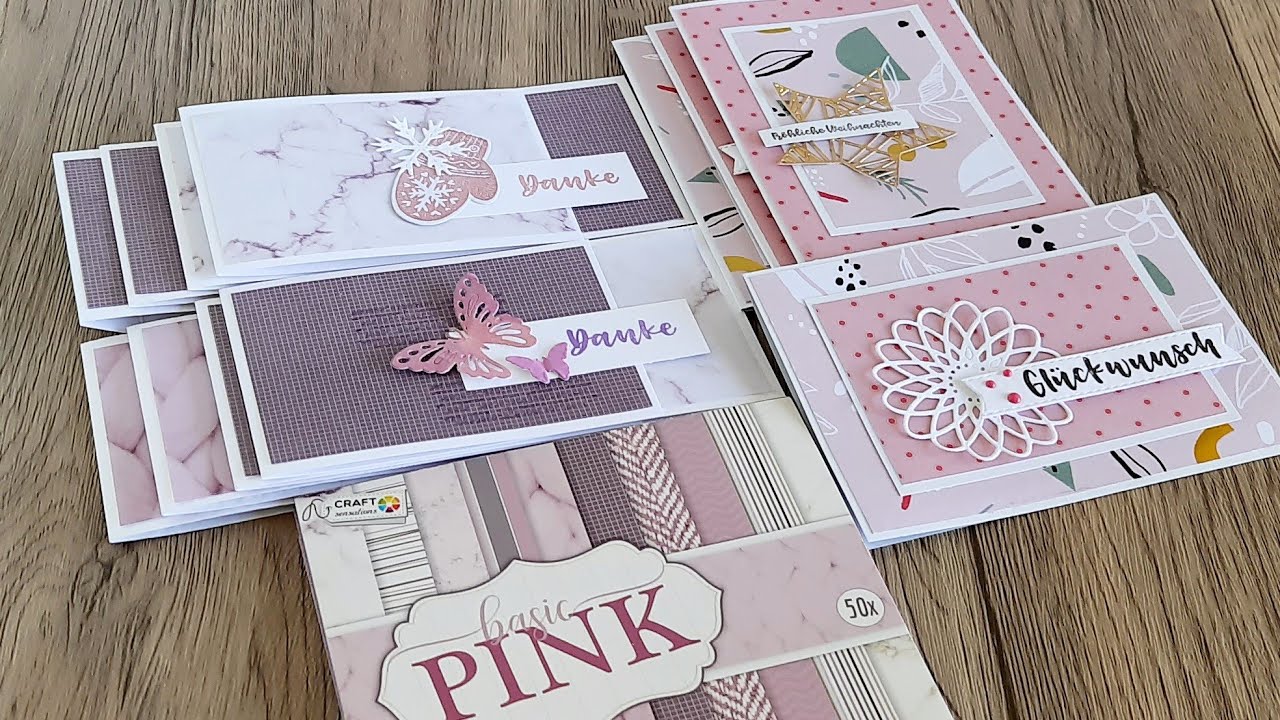schnelle Karten mit 15x15 Papieren von #Action, Minislimeline Karten, schnelle Dankeskarten basteln