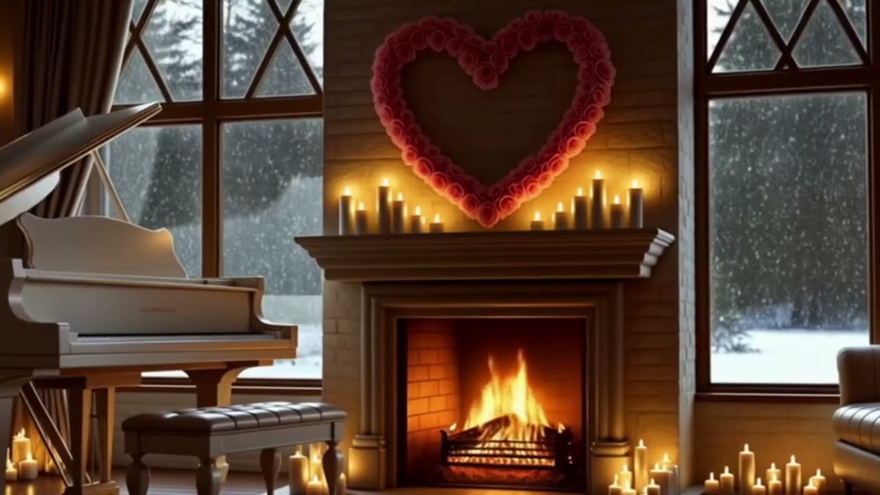 🔥 Fuego Relajante para Noches Frías | Sonido de Chimenea + Música Suave | Paz Interior