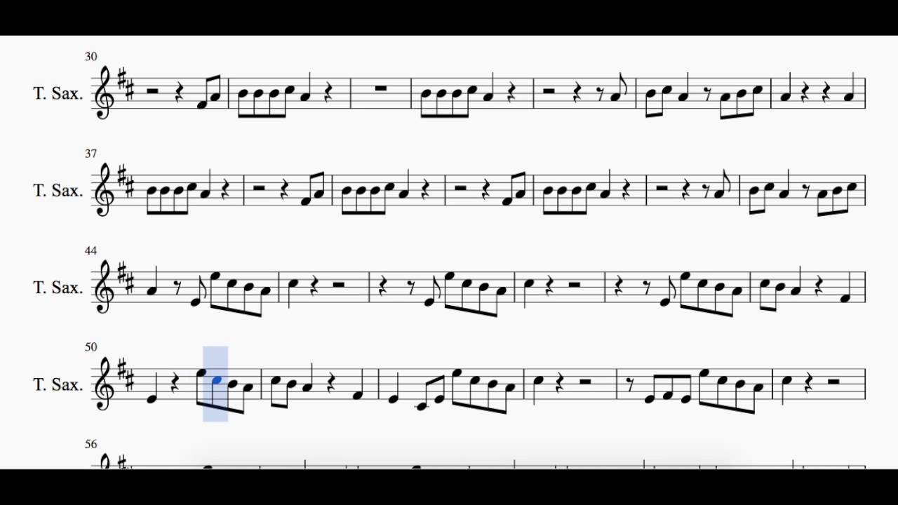 Shake it off - Taylor Swift - Sheet Music Cover [Tenor Sax]