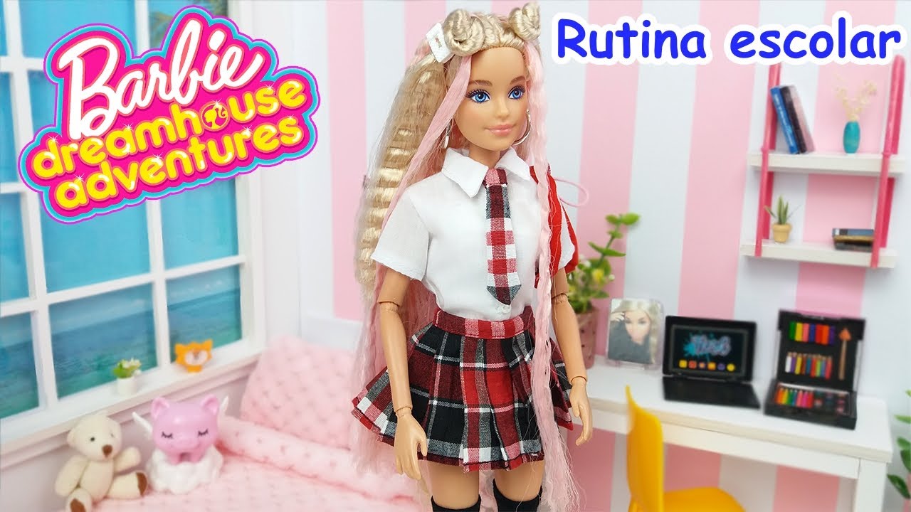 Muñeca Barbie Rutina De La Mañana De La Escuela