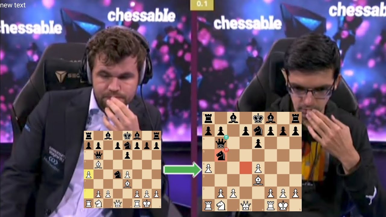 Magnus Carlsen Queen Sacrifice beats Anish Giri | Champions Chess Tour Finals