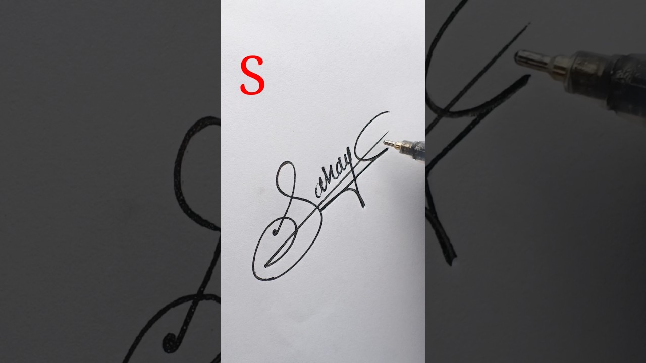 S letter good signature style.  #signaturestyle #howtosign #calligraphy
