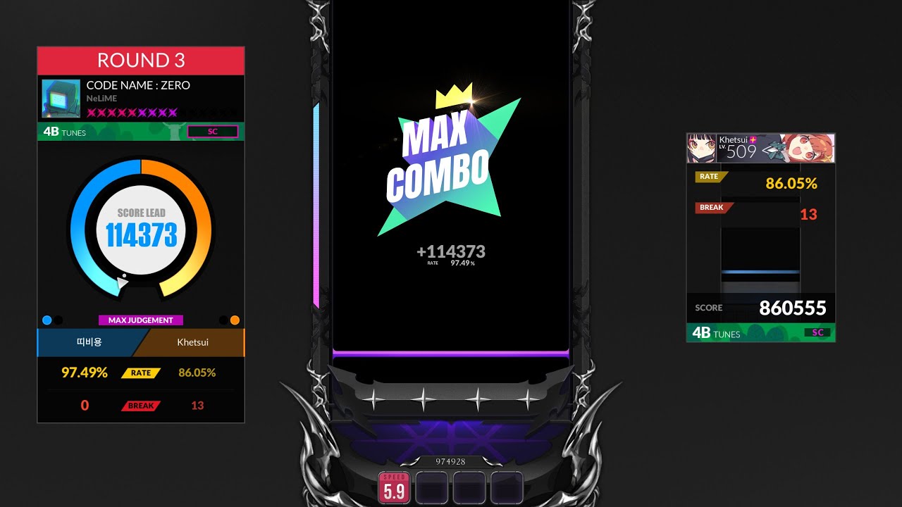 [DJMAX RESPECT V] CODE NAME : ZERO 4B SC MAXJUDGE 97.49%