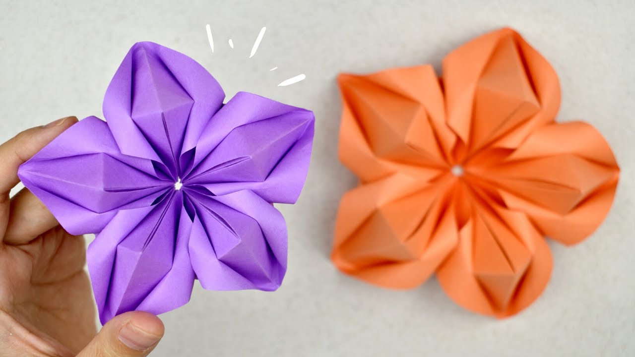 Flor de Origami de 5 Pétalos