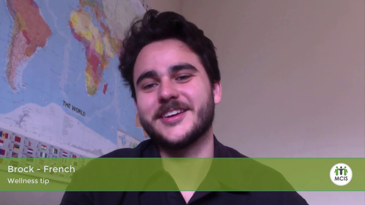 #OurEffortMCIS - Wellness tip from Brock, in French