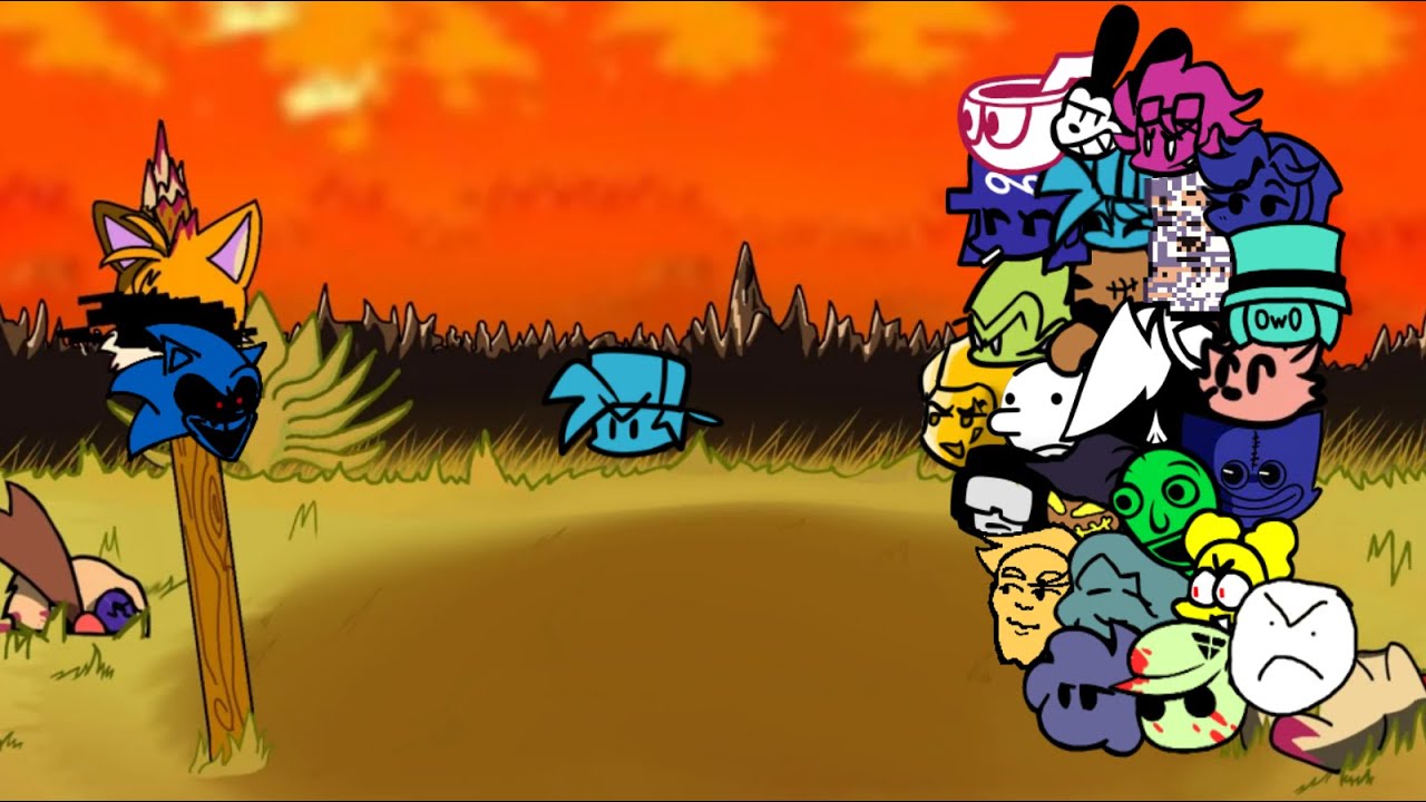 FNF - Too Slow but Every Turn a Different Character Sings It (Vs. Sonic.Exe 2.0)