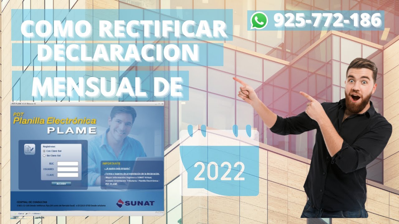 Como Rectifica la Declaración Y Pago del PLAME - PLANILLA ELECTRONICA SUNAT 2022