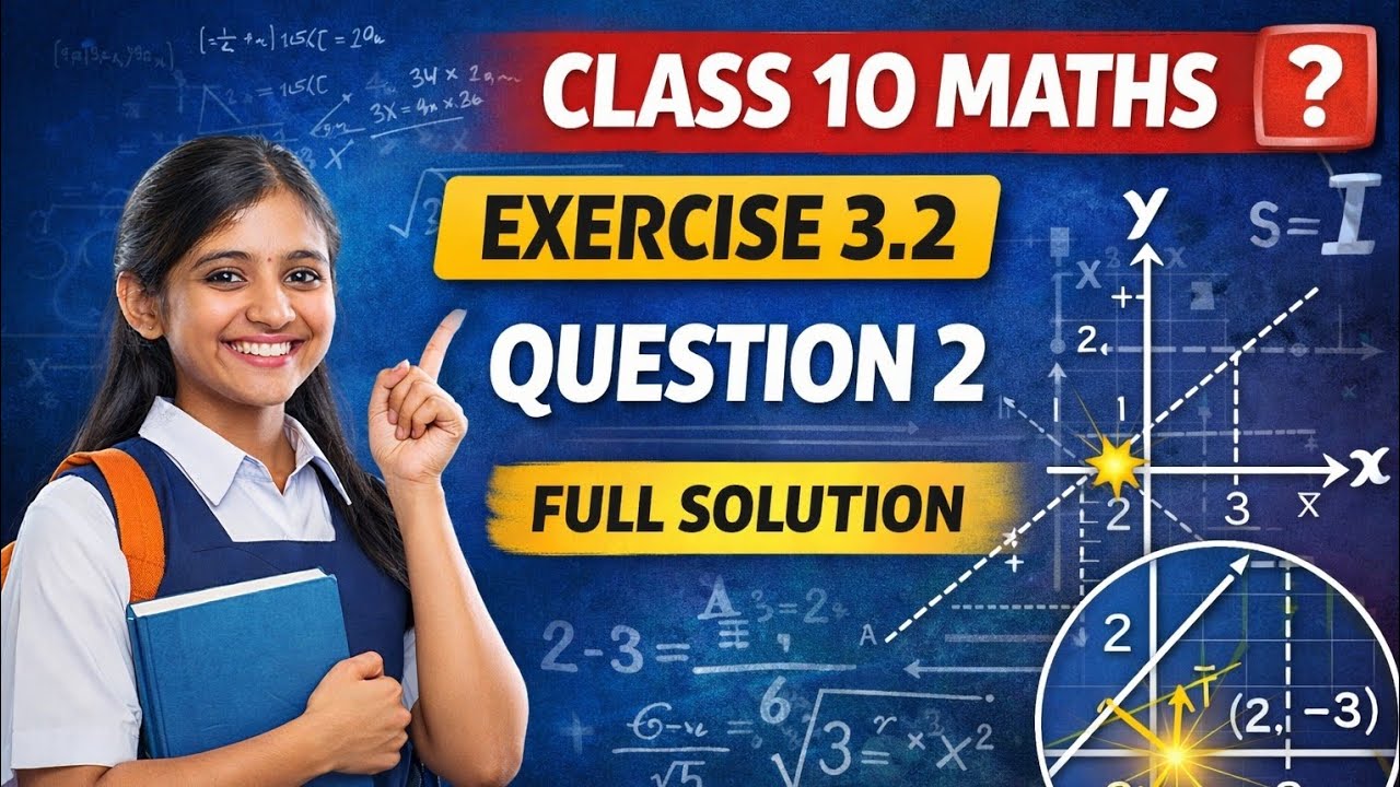 Class 10 maths exercise 3.2 Pair of linear equations in two variables question 2 full answer 