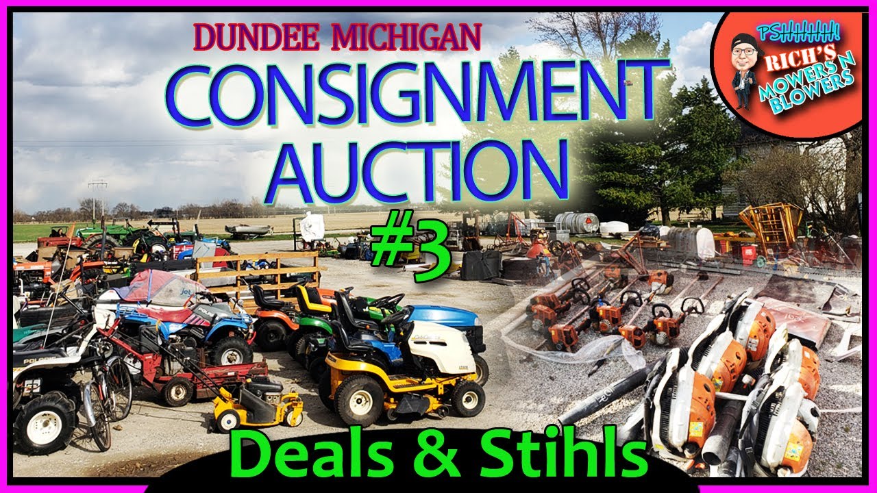 Dundee Auction Consignment Stihl Equipment Auction Rich's Mowers n Blowers Michigan Auctions