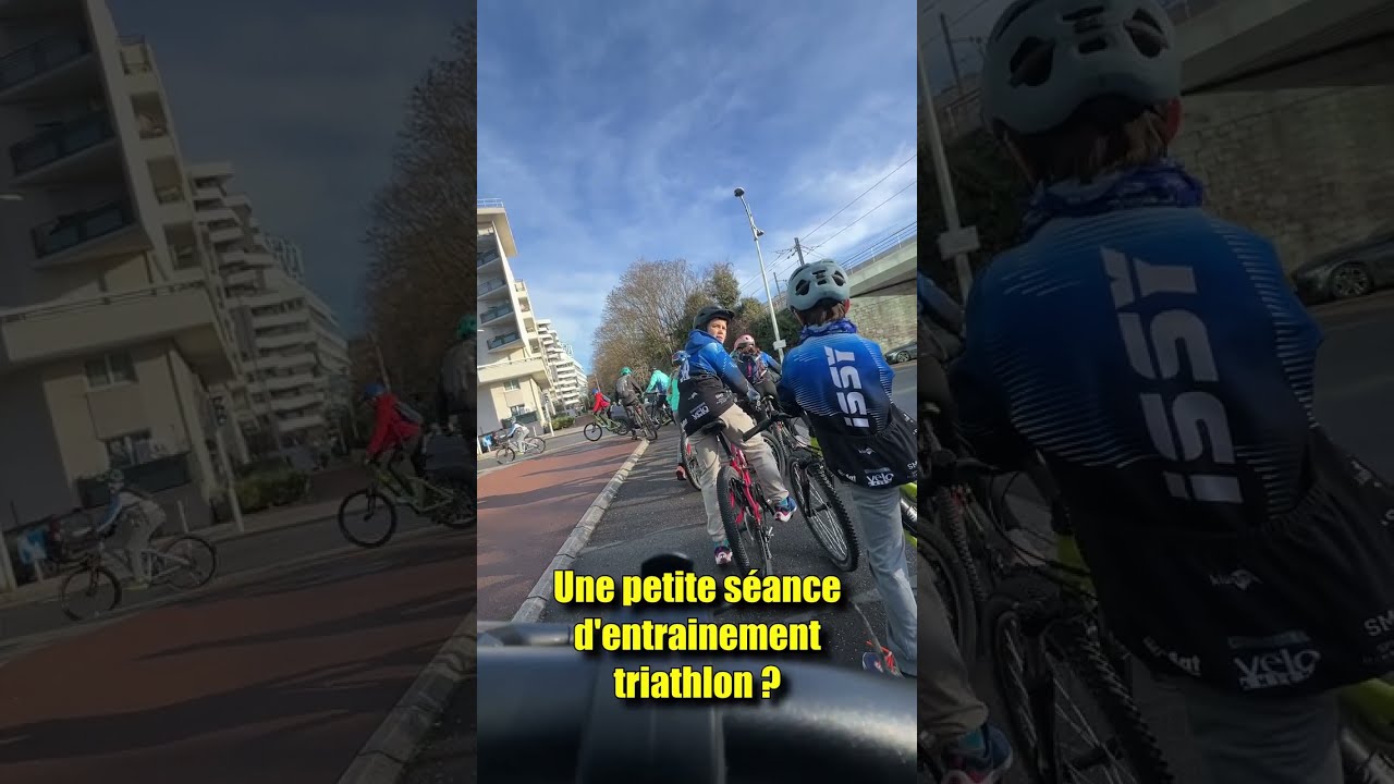 Séance de triathlon de Issy les Moulineaux en Vélo à Saint Cloud 92