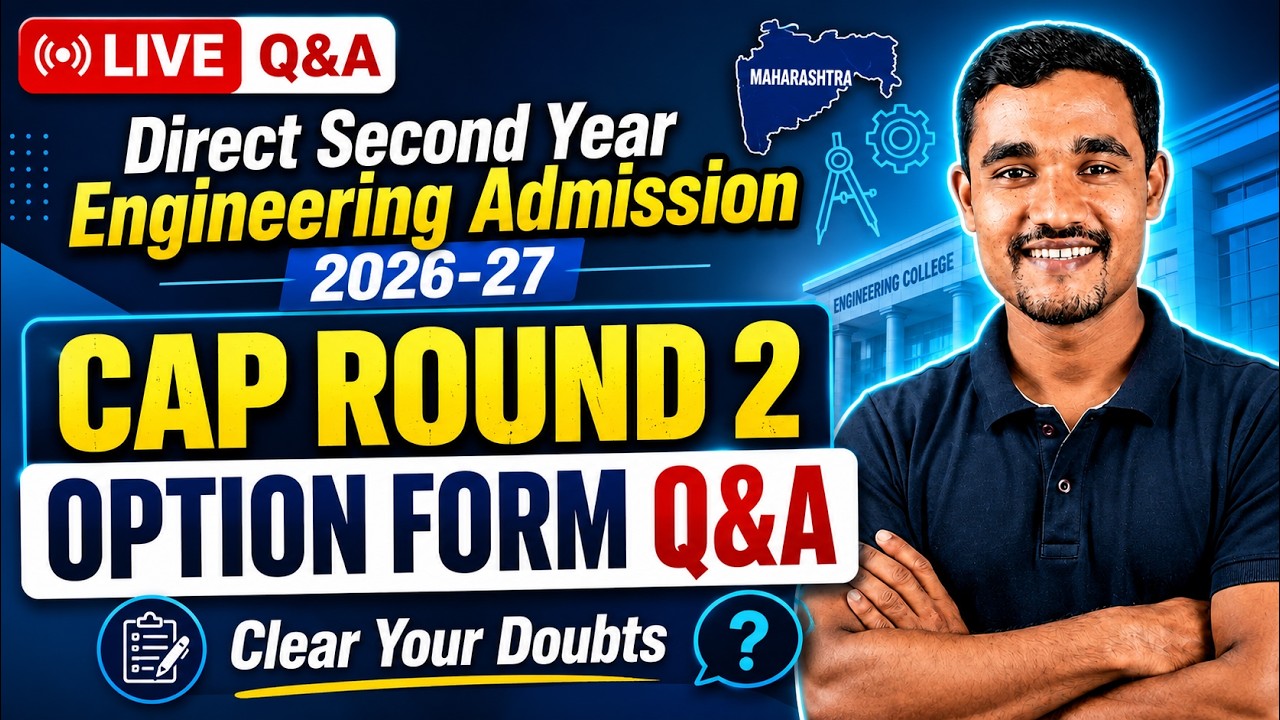 CAP Round 2 Option Form Filling Live Discussion | Direct Second Year Engineering Admission 2026-27