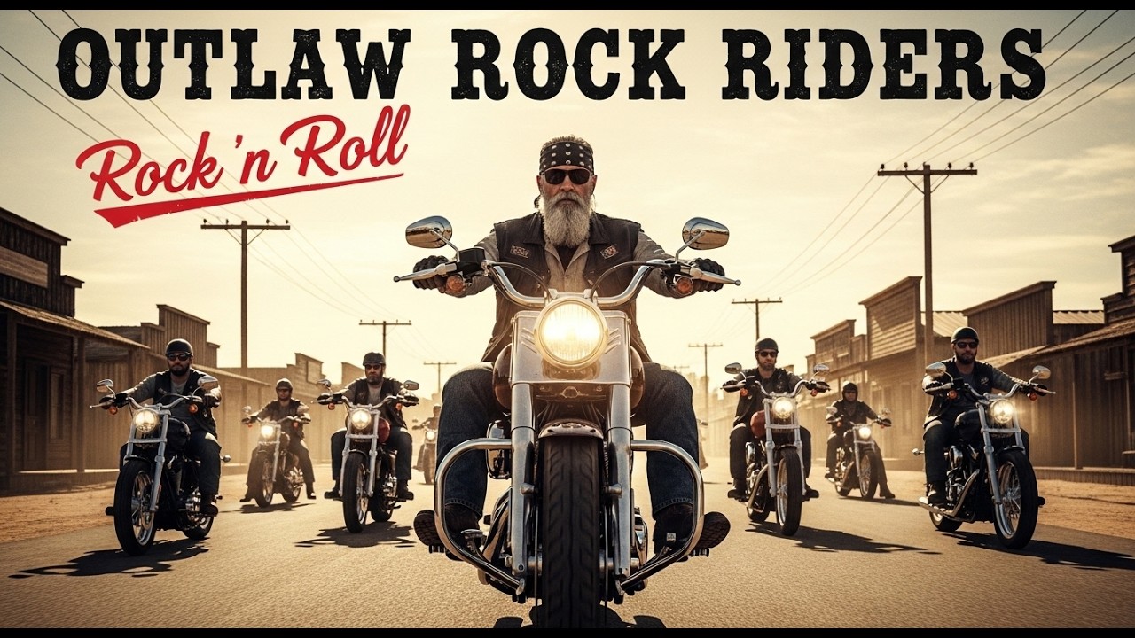 Outlaw Rock N Riders 🎸 Dusty Roads & Loud Guitars | Biker Rock Mix