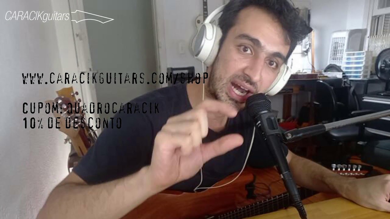 Caracik Guitars Live Show - Ep1 - Hydra Guitar - 10 Guitarras Econ&ocirc;micas - Meshuggah Abysmal Eye