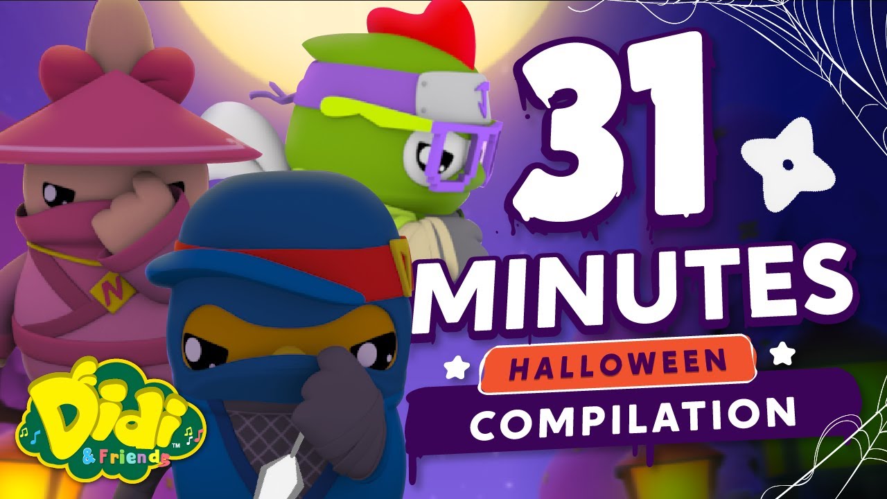 Halloween Nursery Rhymes - Shadow Ninjas Compilation | Didi & Friends