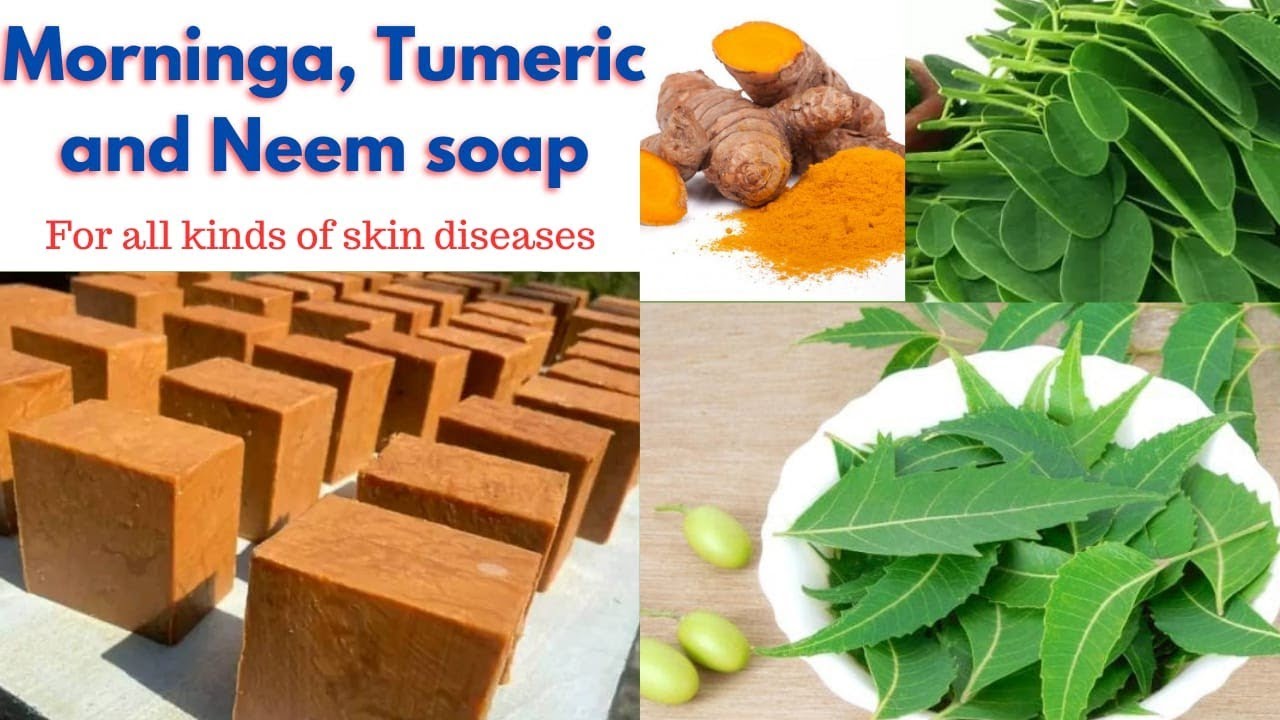 HOW TO MAKE NEEM, MORRINGA AND TUMERIC SOAP FOR SKIN INFECTIONS. #soapmaking  #neem #morringa