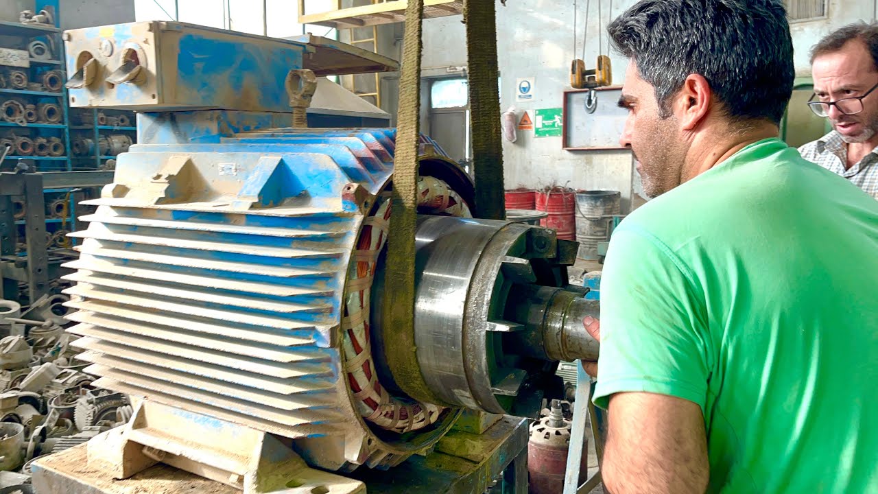 все об электродвигателях || Замена подшипника 132 кВт 1500 оборотов ЭЛИНi’m