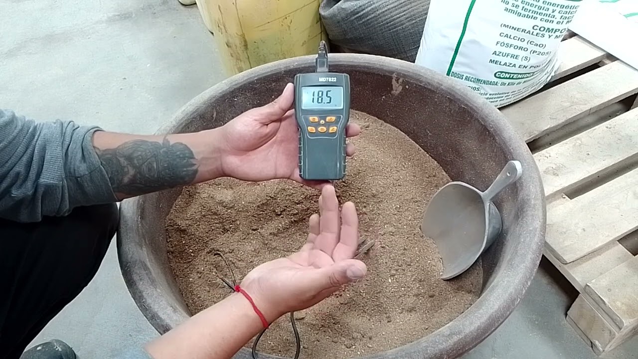 Como medir la humedad para hacer pelet?