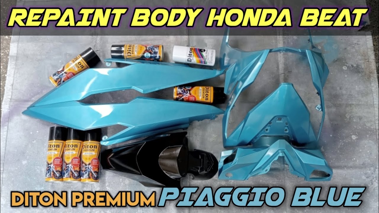 REPAINT BODY MOTOR BEAT WARNA PIAGGIO BLUE - DITON PREMIUM |  Warna Viral‼️