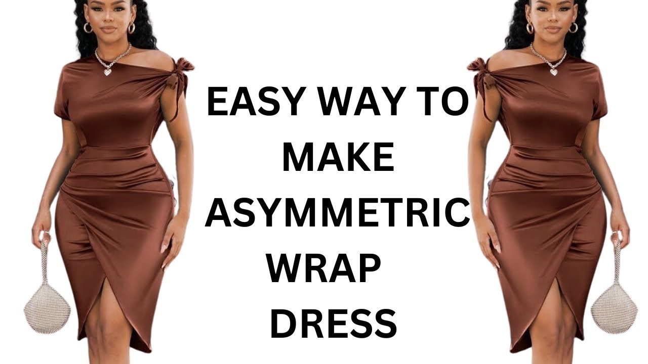 You Too Can Sew This Sexy Dress💥💥Asymmetric Ruched/Pleated Skirt