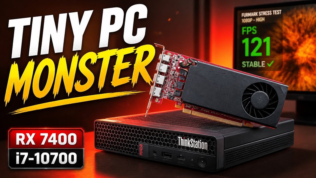 Lenovo P340 Tiny: AMD RX 7400 + i7-10700, How does it run games?