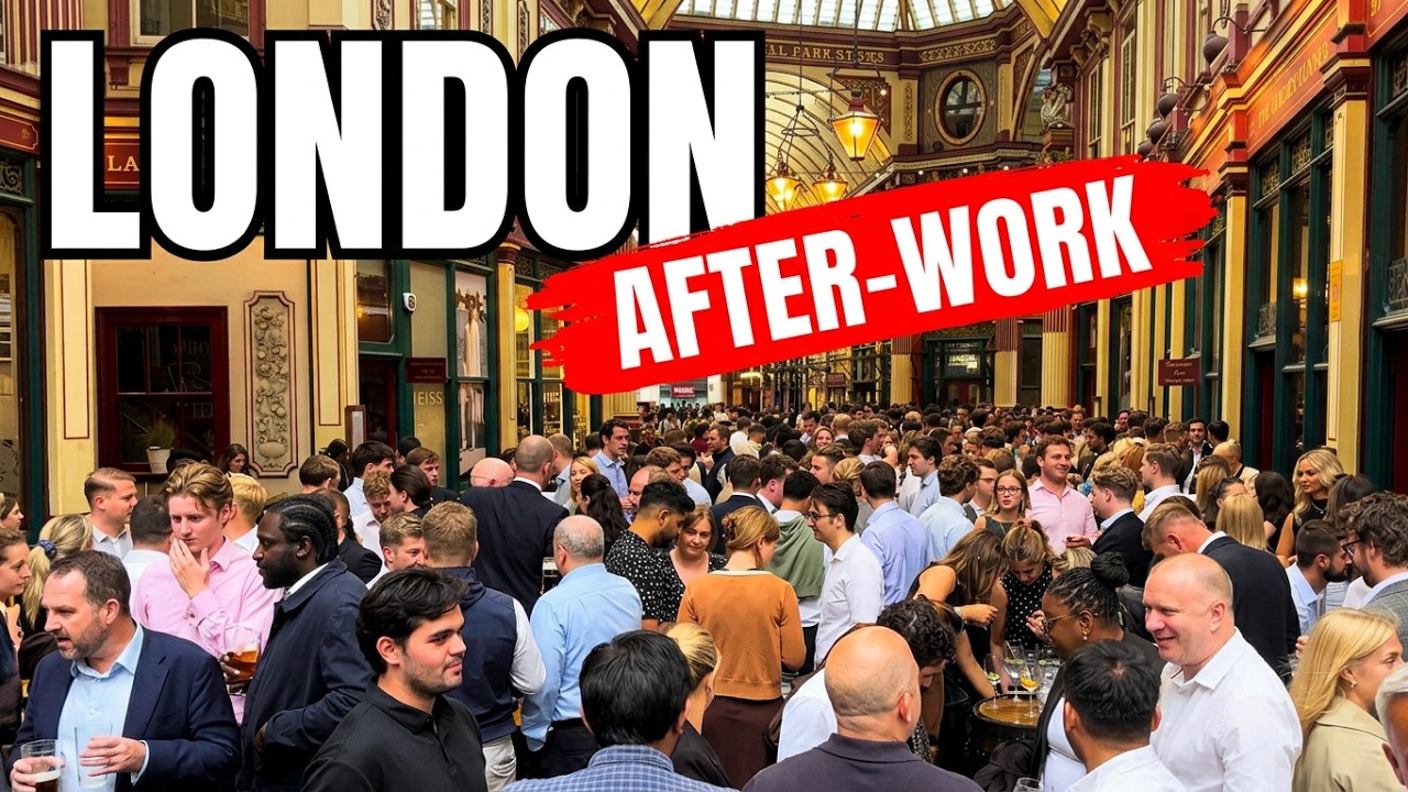 🇬🇧 LONDON WALK 💼 Rush Hour & After-Work Drinks in The City of London