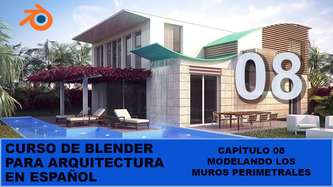 Blender para Arquitectura en Español 08 - Modelando los Muros Perimetrales