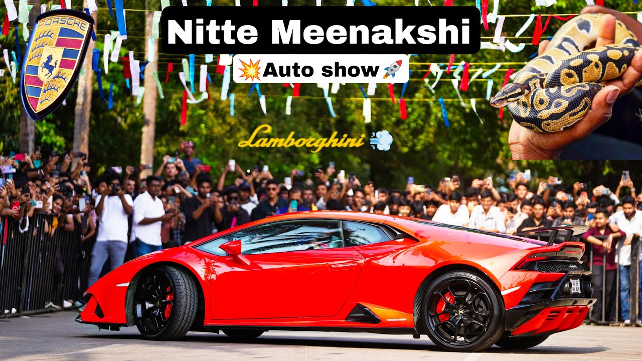 Удивительное студенческое автошоу 2024🔥| Ламборджини🤯🚀| Нитте Минакши | Супербайки и автомобили |...