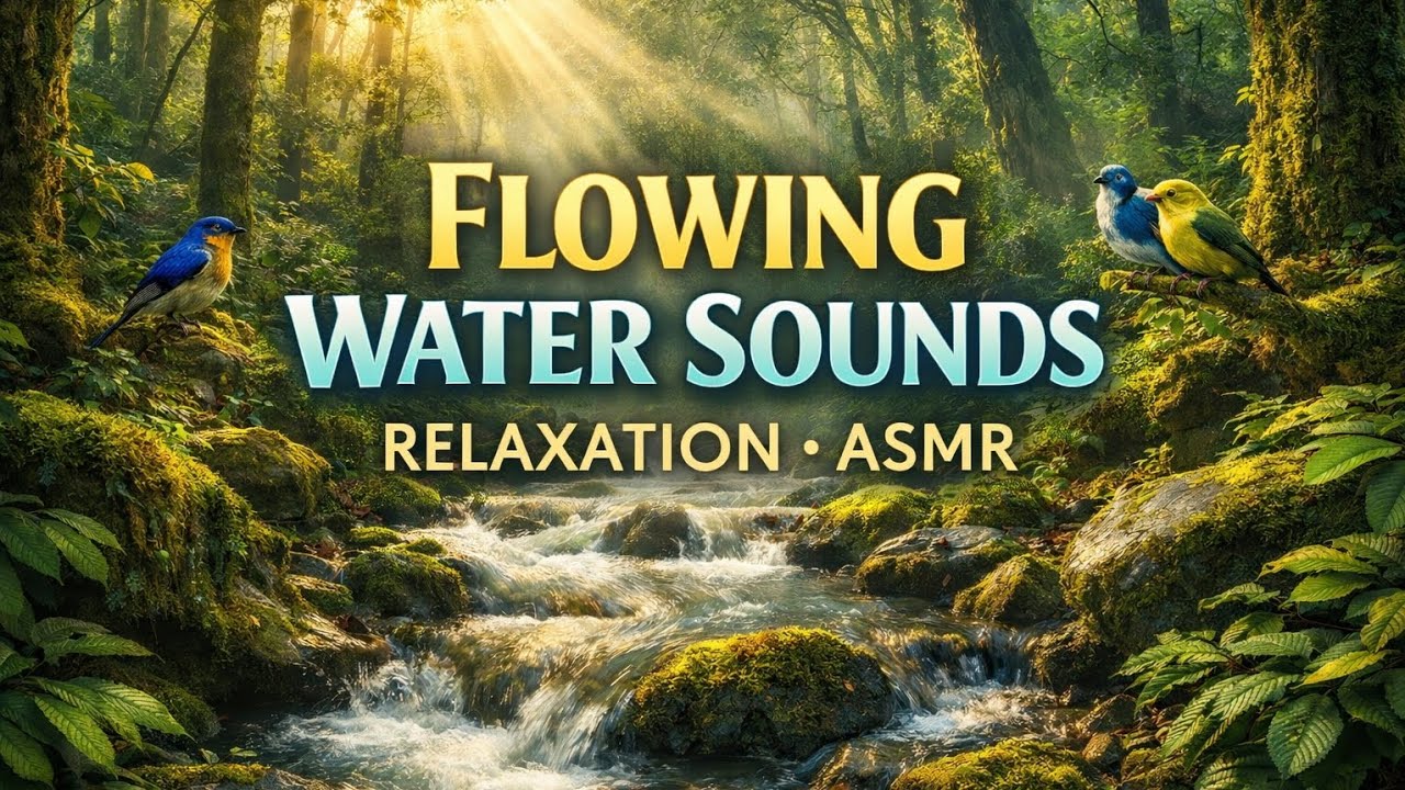 Relaxing River Sounds 🌊 Flowing Water Nature ASMR for Sleep & Relaxation