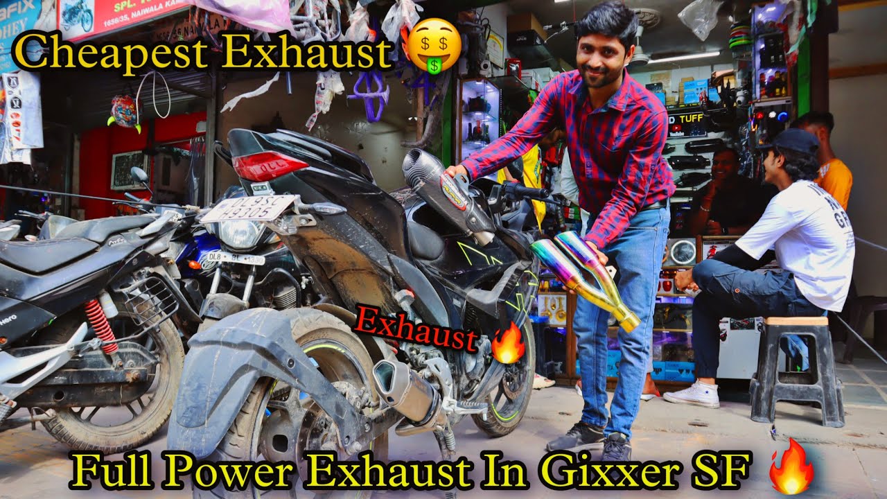 Gixxer SF Full System Exhaust | Full Power Exhaust in Gixxer SF 250 | Cheapest and Loudest Exhaust