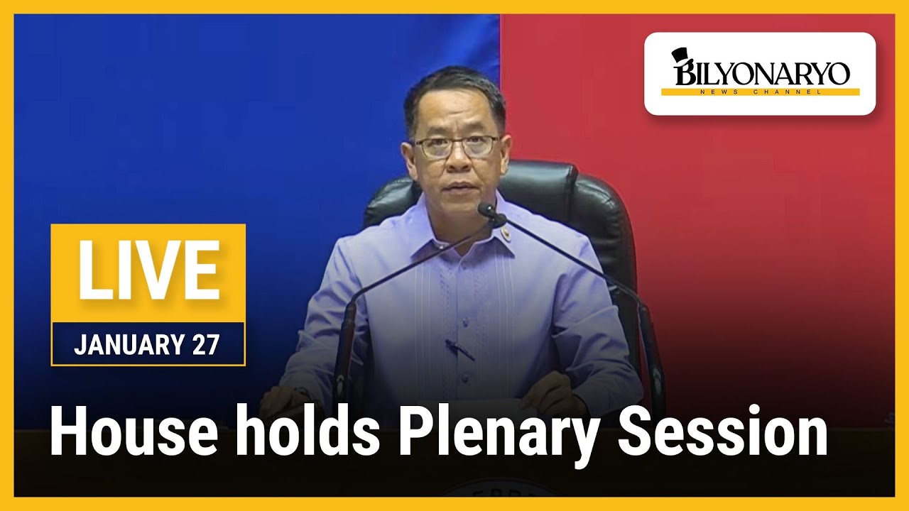 LIVE: House holds plenary session | January 27, 2026