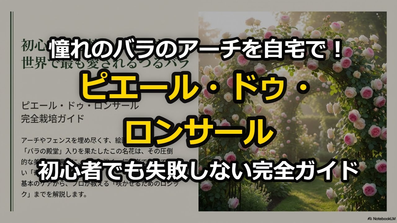 【初心者必見】世界で愛されるつるバラ「ピエール・ドゥ・ロンサール」育て方完全ガイド