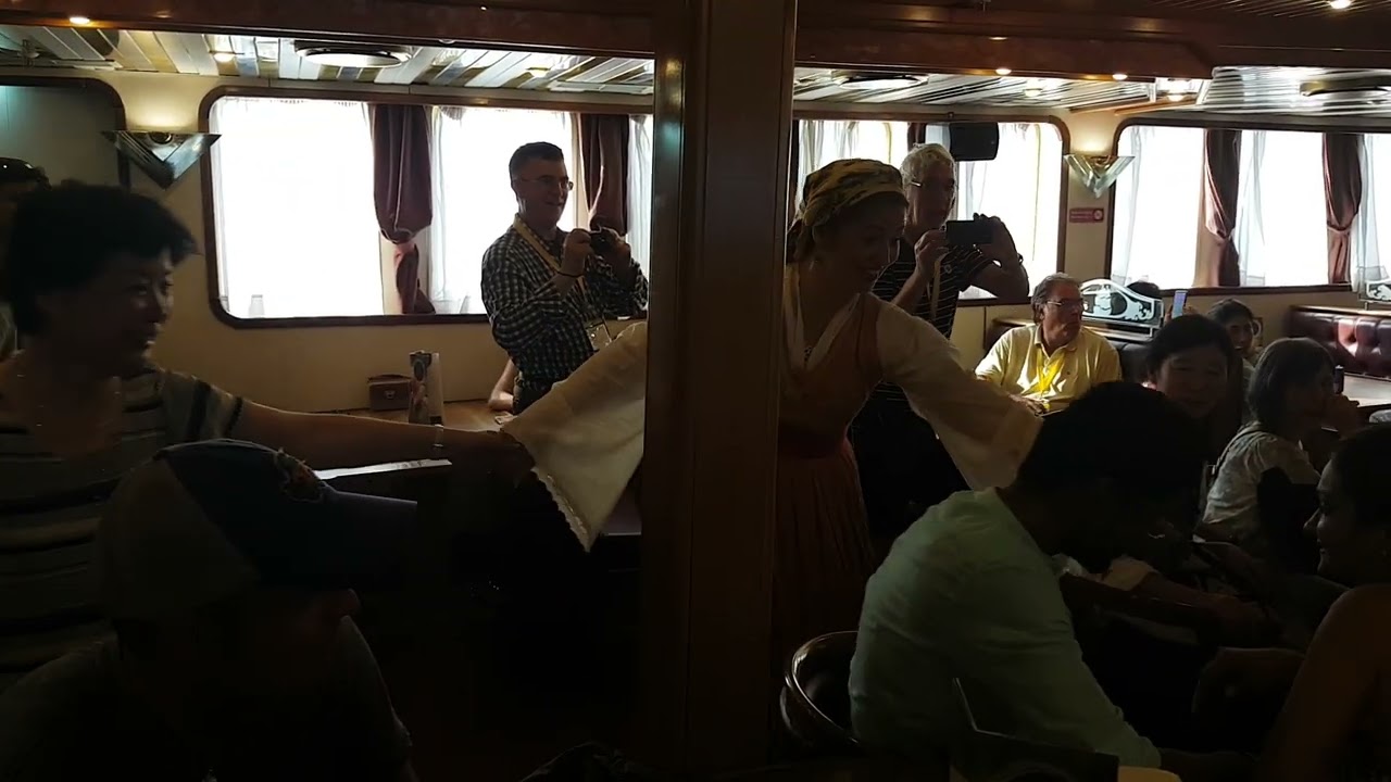 Raw Footage: Passengers Enjoying Folk Dance on a Greek Ferry 🕺 #shorts