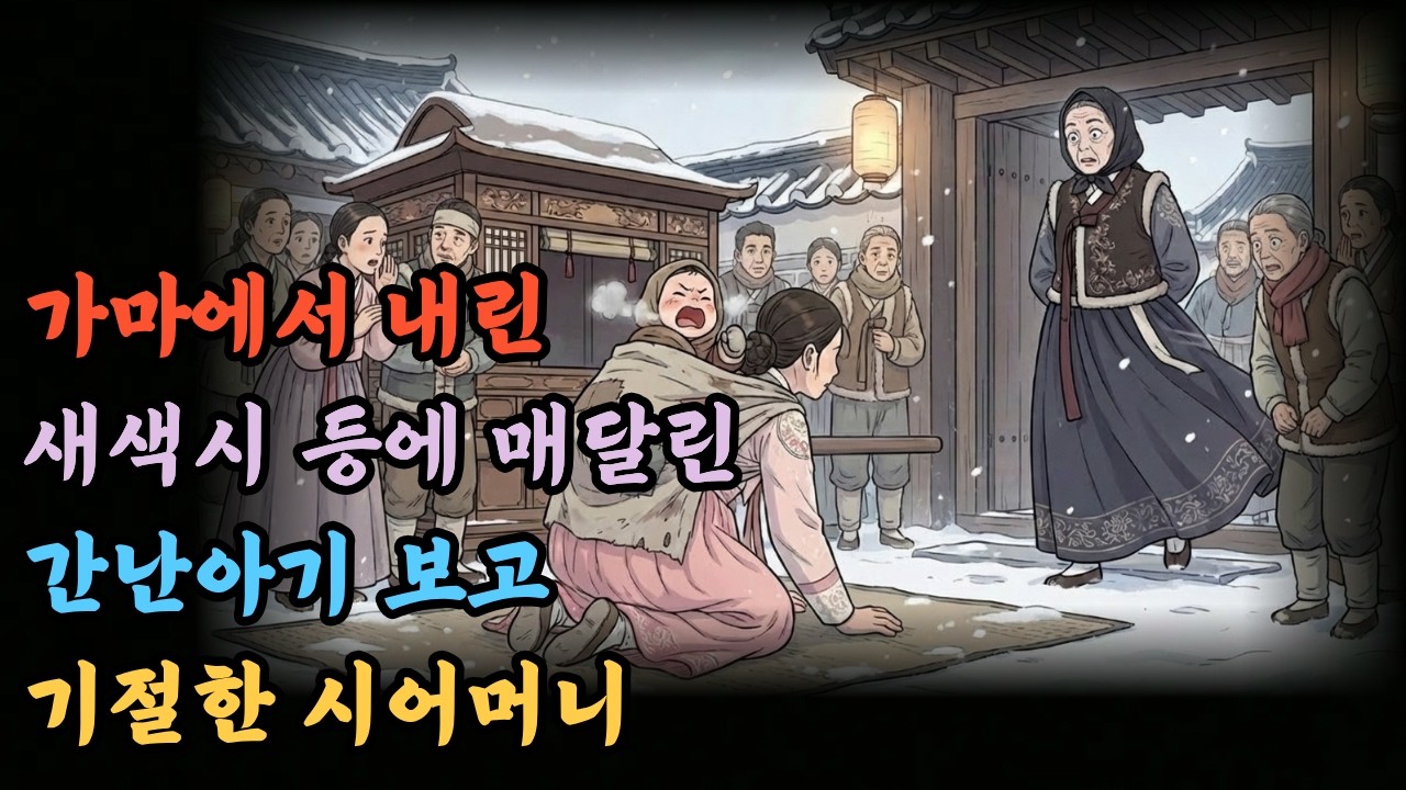 가마에서 내린 새색시 등에 매달린 간난아기 보고 기절한 시어머니