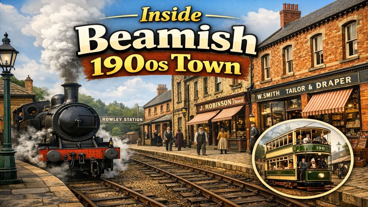 Beamish Museum Tour: Inside the 1900s Town, High Street Shops & Steam Railway