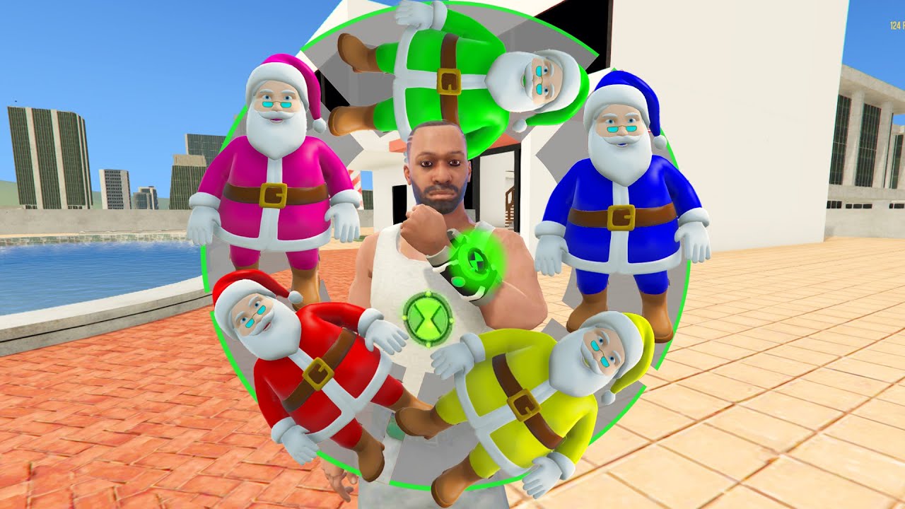 Franklin Playing As ALL SANTA CLAUS CHRISTMAS In INDIAN BIKE DRIVING 3D