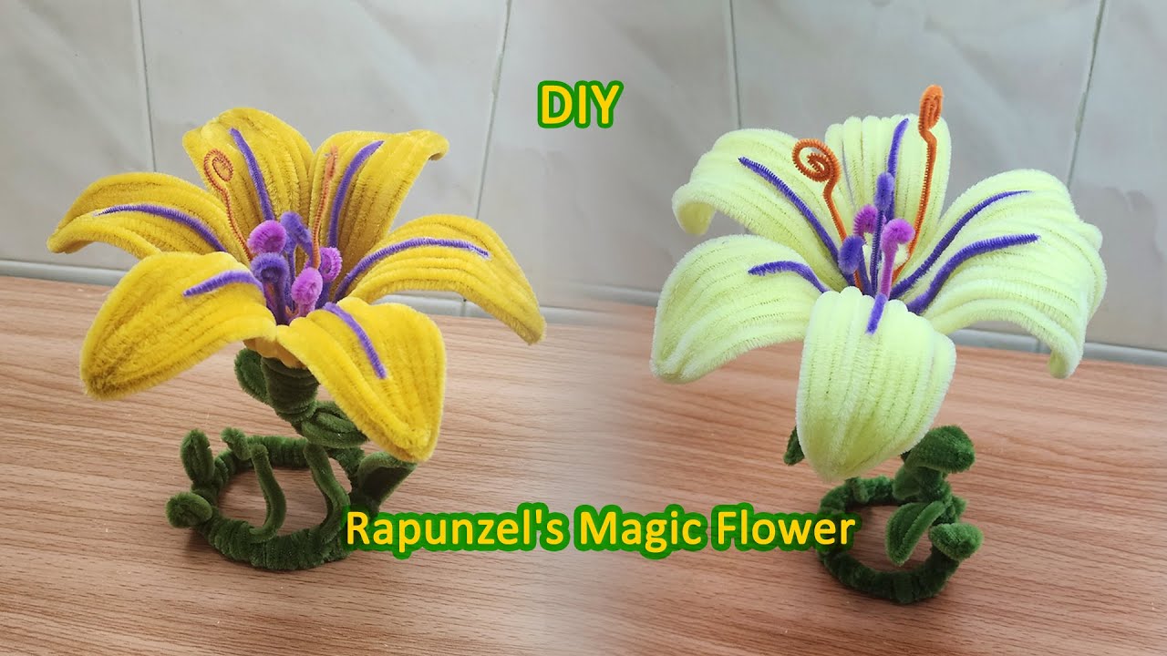 DIY Flowers: How to make Rapunzel's Magic Flower | Magic flowers tutorial by handcraft sreyneang