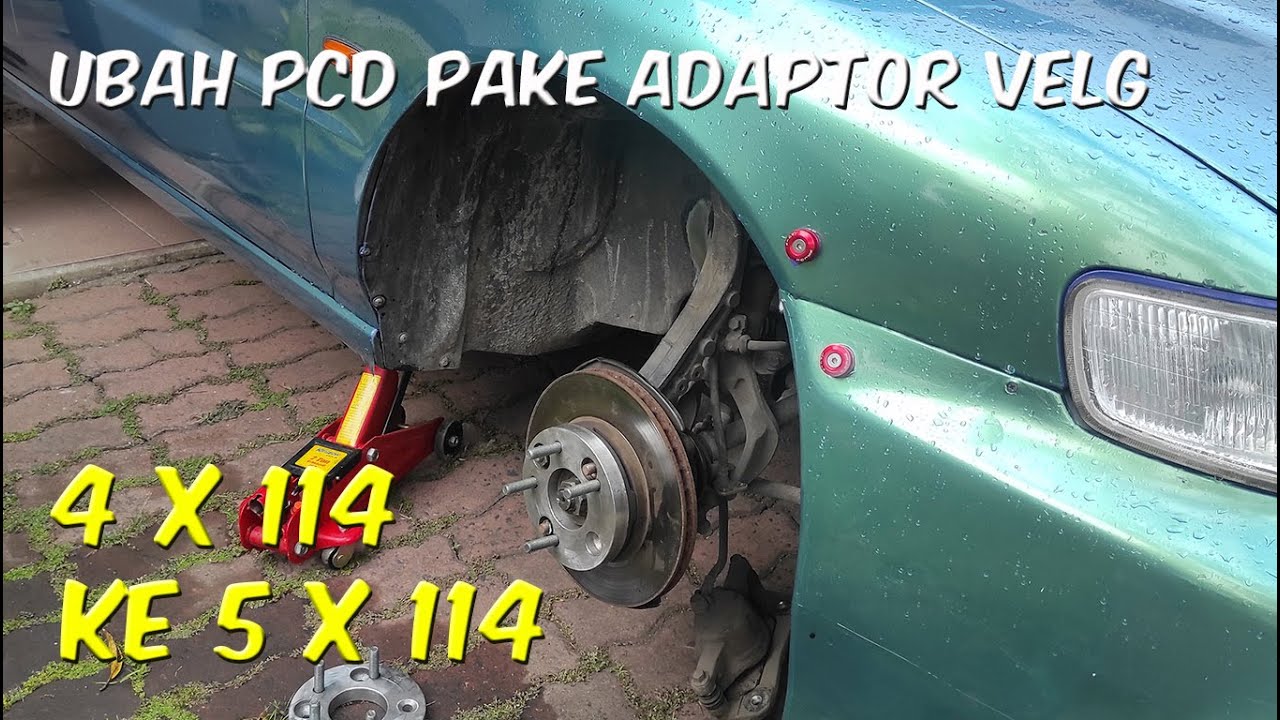 cara mudah rubah pcd 4x114 ke 5x114 dengan adaptor velg