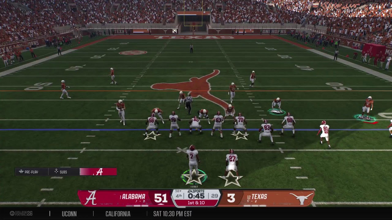 College Football 26 OG Dynasty 2033 Week 9 #1 Alabama @ #12 Texas