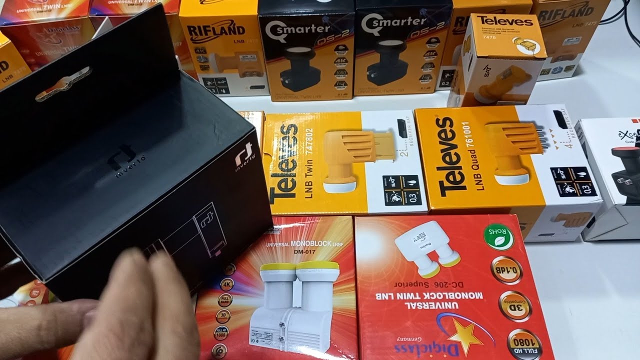 LNB BLACK ULTRA INVERTO 1 2 4  لاواقط الأصلية الاتقاط الأقمار صعبة قوية جدا