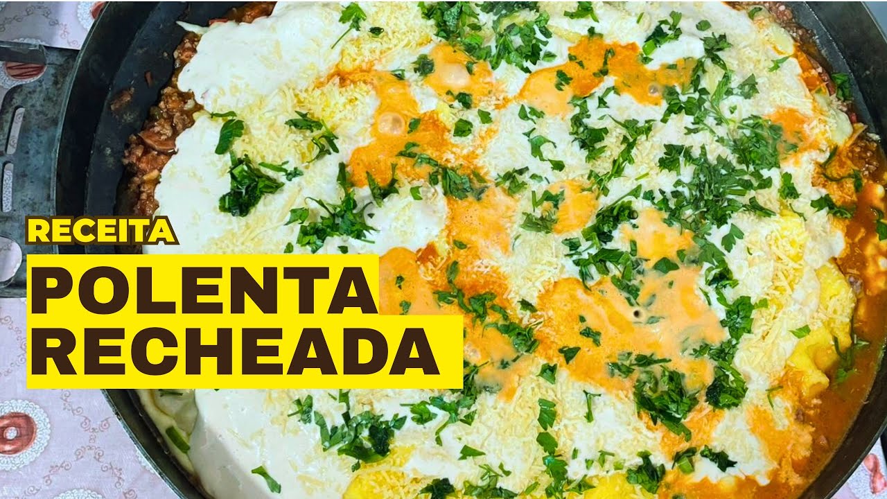 Receita Polenta Recheada no Disco de Arado